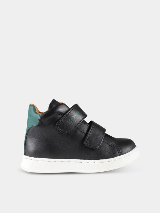 Sneakers nere alte per bambino con logo bianco,Hugo Boss,J09163 09B