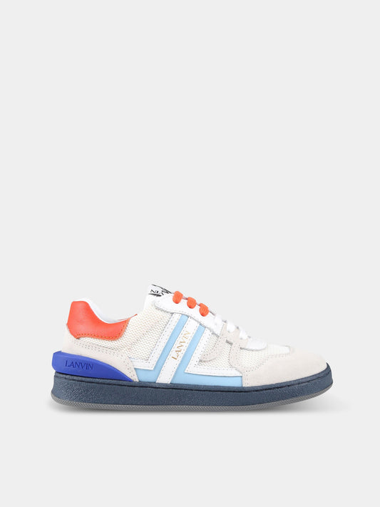 Sneakers bianche per bambino con logo,Lanvin Petite,N29018 78J