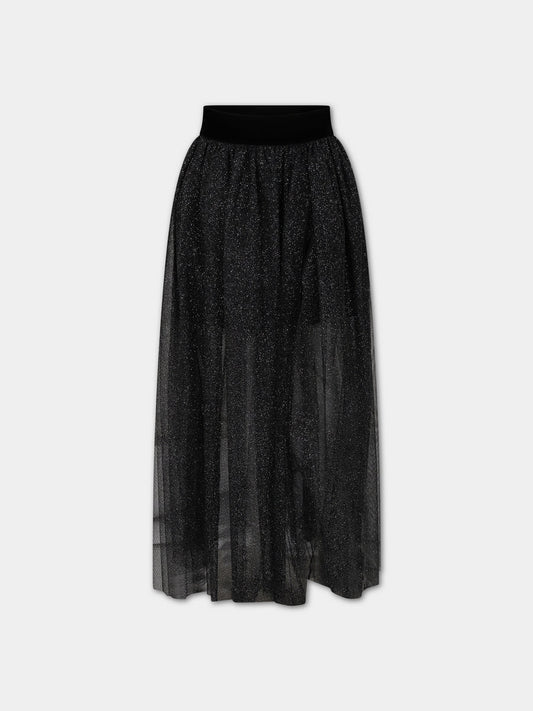 Gonna nera per bambina,Monnalisa,41B701 2907 5075