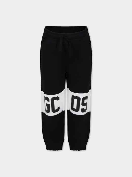 Pantaloni neri per bambino con logo,Gcds Kids,DOP003 LCA44 60100