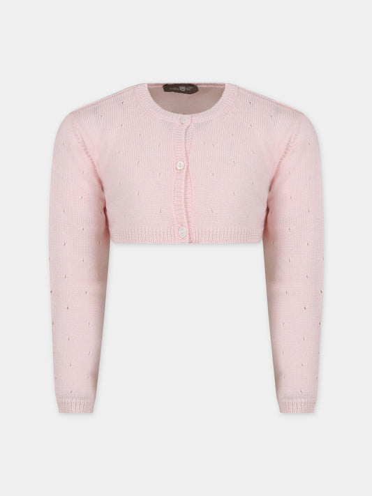 Cardigan rosa per bambina,Little Bear,7166 CIPRIA