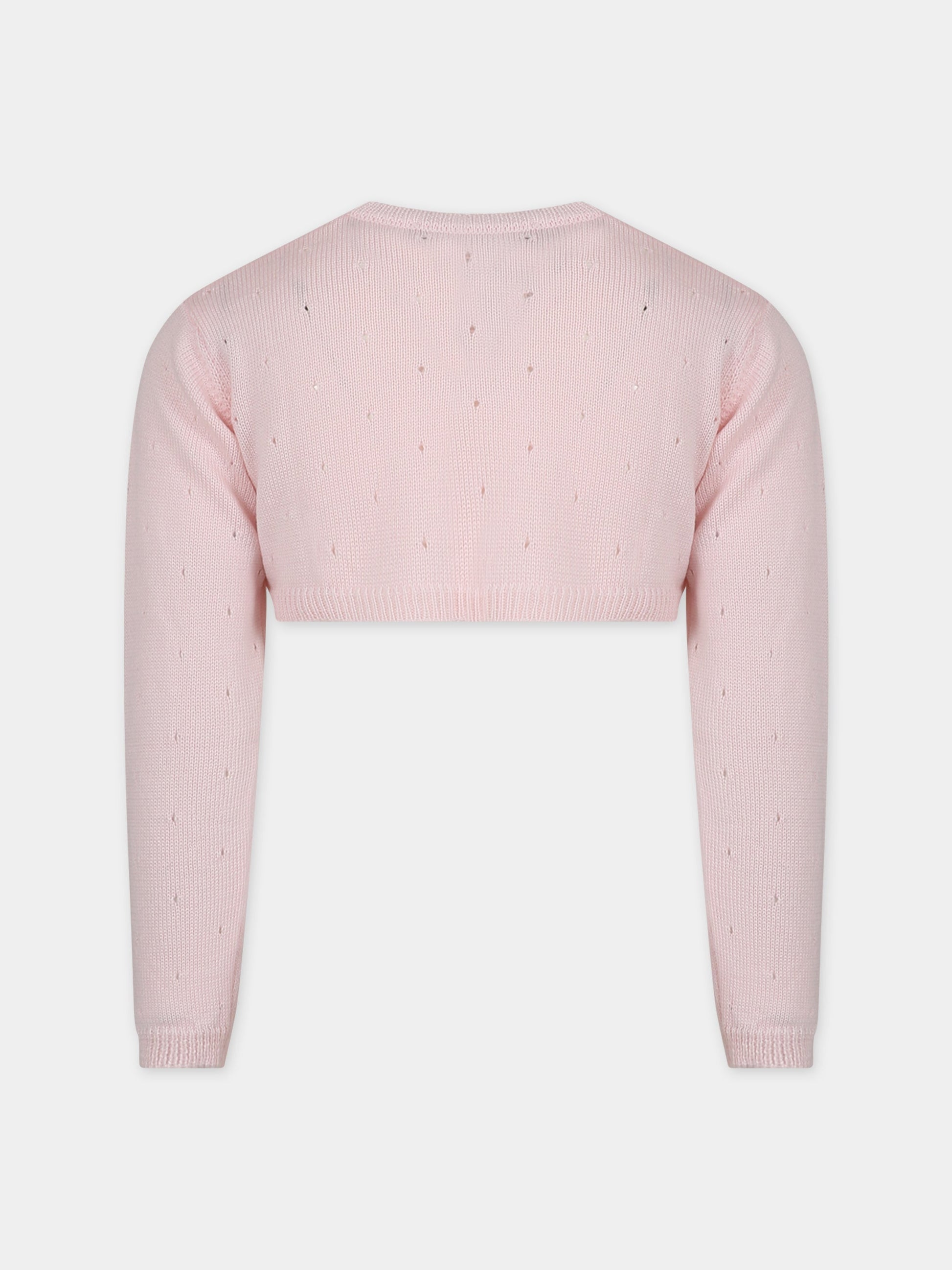Cardigan rosa per bambina,Little Bear,7166 CIPRIA