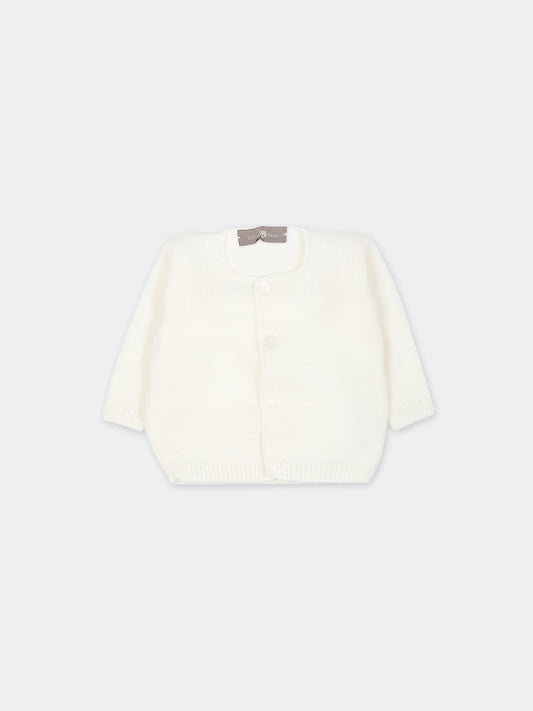 Cardigan bianco per neonati,Little Bear,7006 LATTE