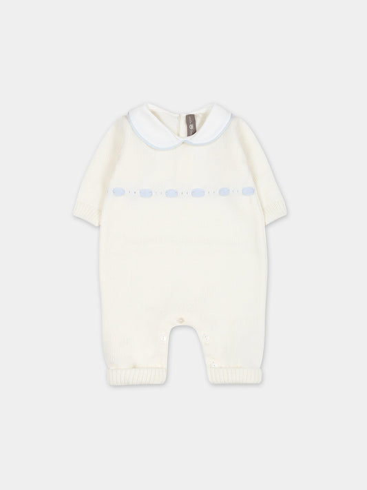 Tutina bianca per neonato,Little Bear,7125 LATTE/CIELO