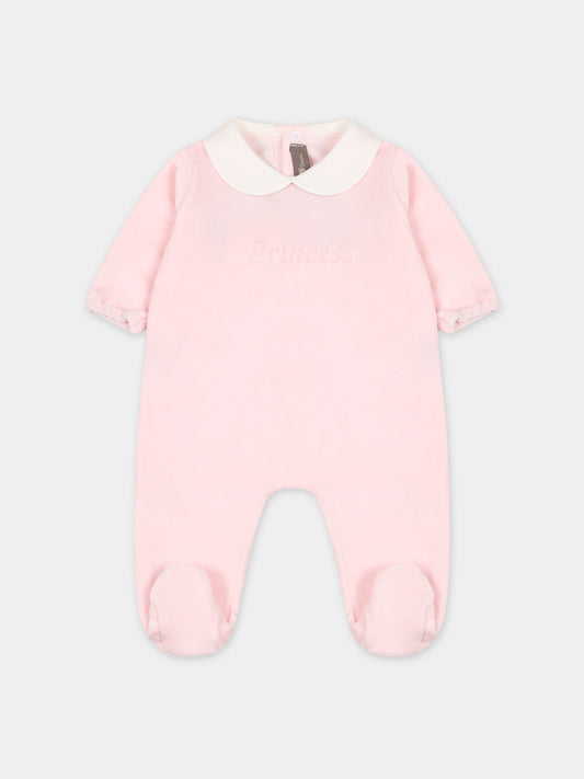 Tutina rosa per neonata con ricamo,Little Bear,7043 ROSA