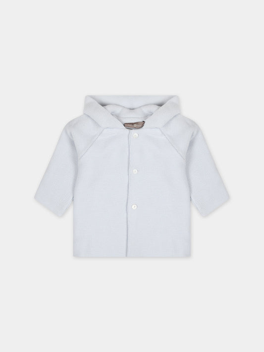 Cappotto celeste per neonato,Little Bear,7142 CIELO