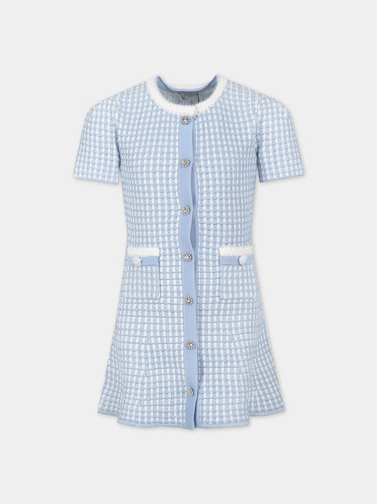 Vestito celeste per bambina,Self Portrait,PF23 727S BL
