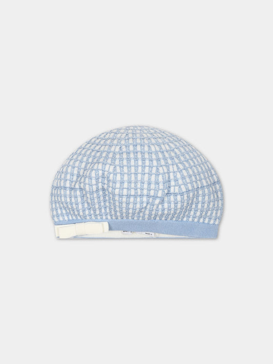 Cloche celeste per bambina con fiocco,Self-portrait,PF23 773 BL