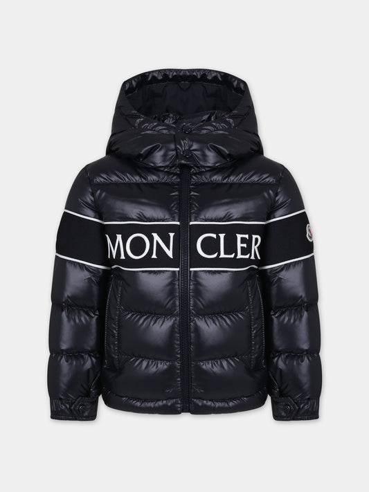 Piumino Truyere blu per bambini con logo,Moncler Kids,954 1A00051 595ZJ 778