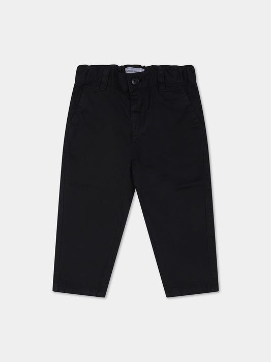 Pantaloni blu per neonato con aquilotto,Armani Junior,6RHP60 4N6YZ 0920