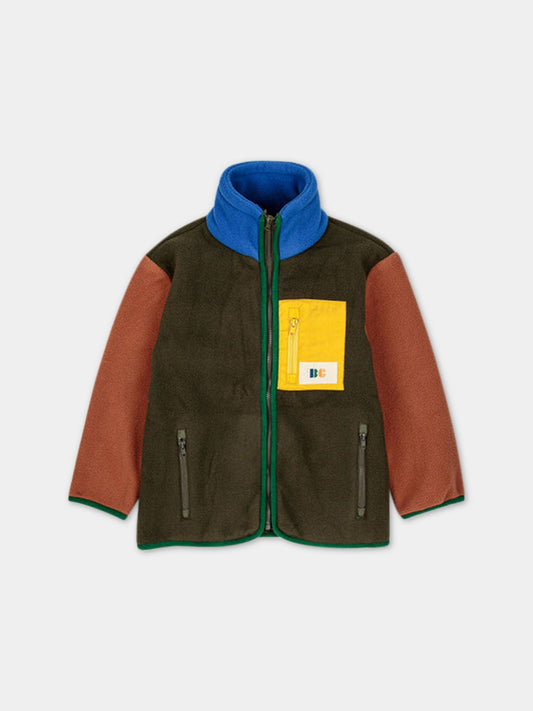 Giacca verde per bambino con logo,Bobo Choses,223AC126