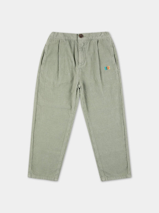 Pantalone verde per bambini con logo,Bobo Choses,223AC079
