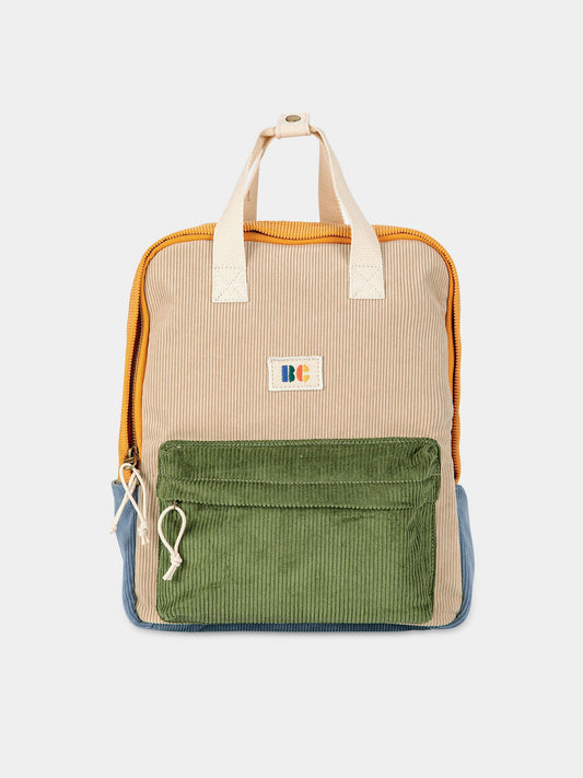 Zaino multicolor per bambini in velluto,Bobo Choses,223AI005
