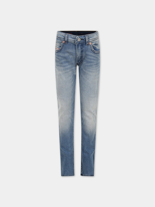 Jeans blu per bambino con logo,Diesel,J00807 KXBEX K01