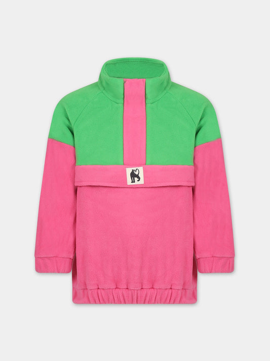 Felpa rosa per bambina con pantera,Mini Rodini,2371011628