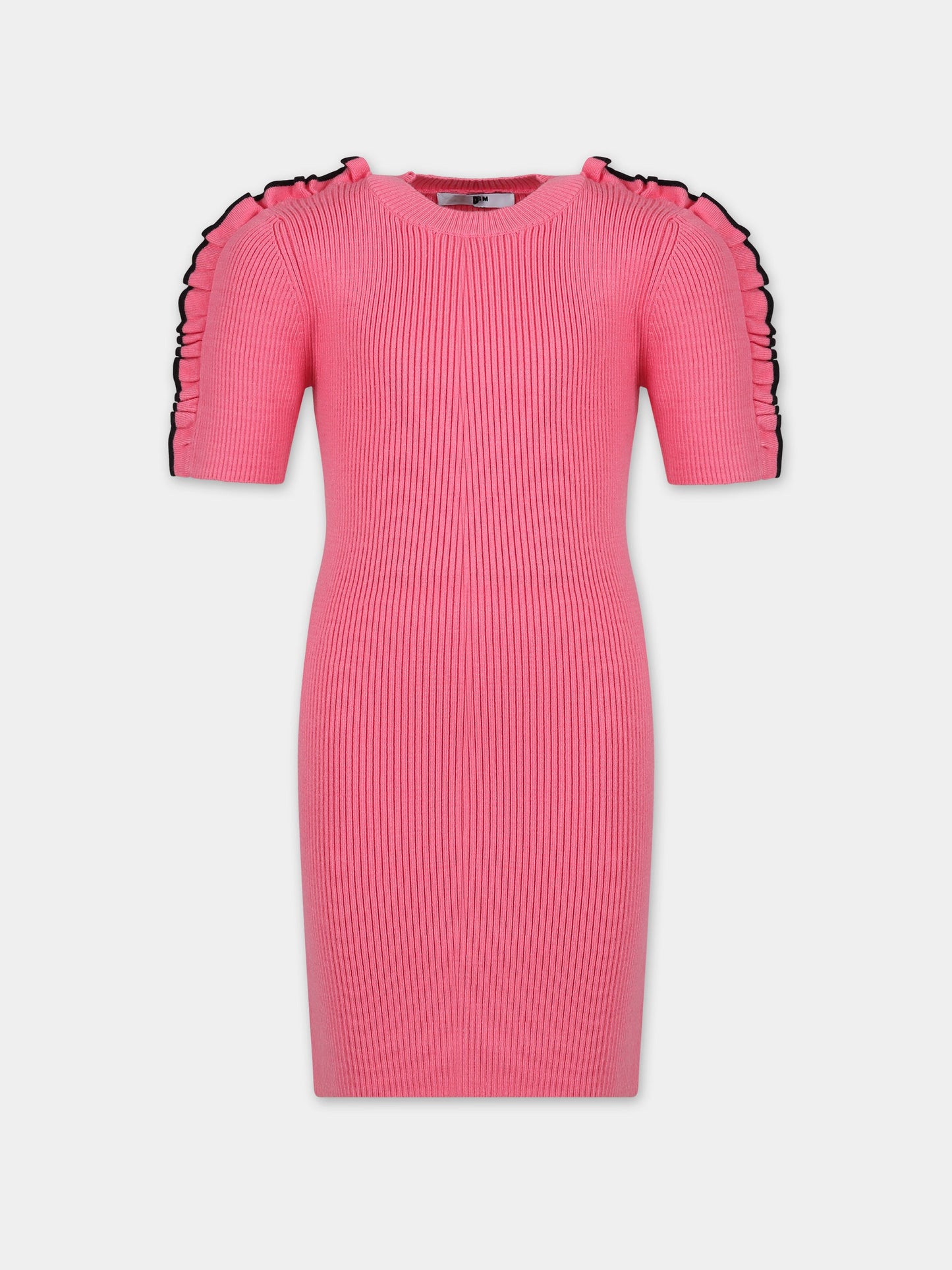 Vestito rosa per bambina con logo,Msgm Kids,F3MSJGDR124 045