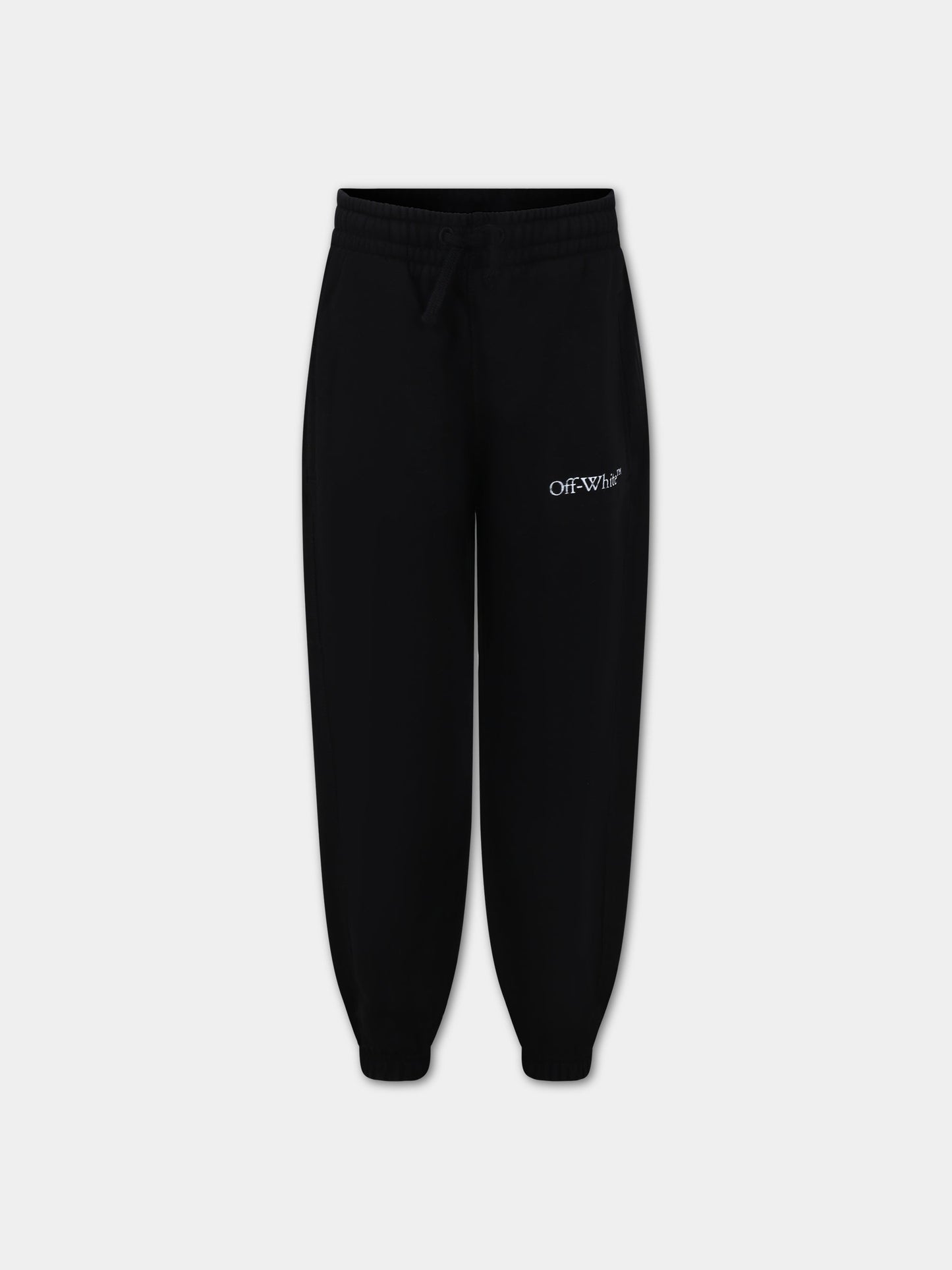 Pantaloni neri per bambino con logo,Off White,OBCH001F23FLE0021001