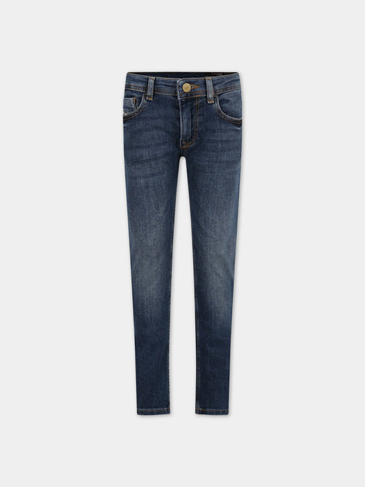 Jeans blu per bambino con logo,Diesel,00J3RJ KXBCK K01