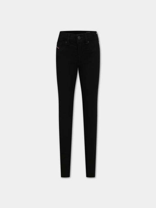 Jeans nero per bambino con logo,Diesel,00J46G KXB9K K02