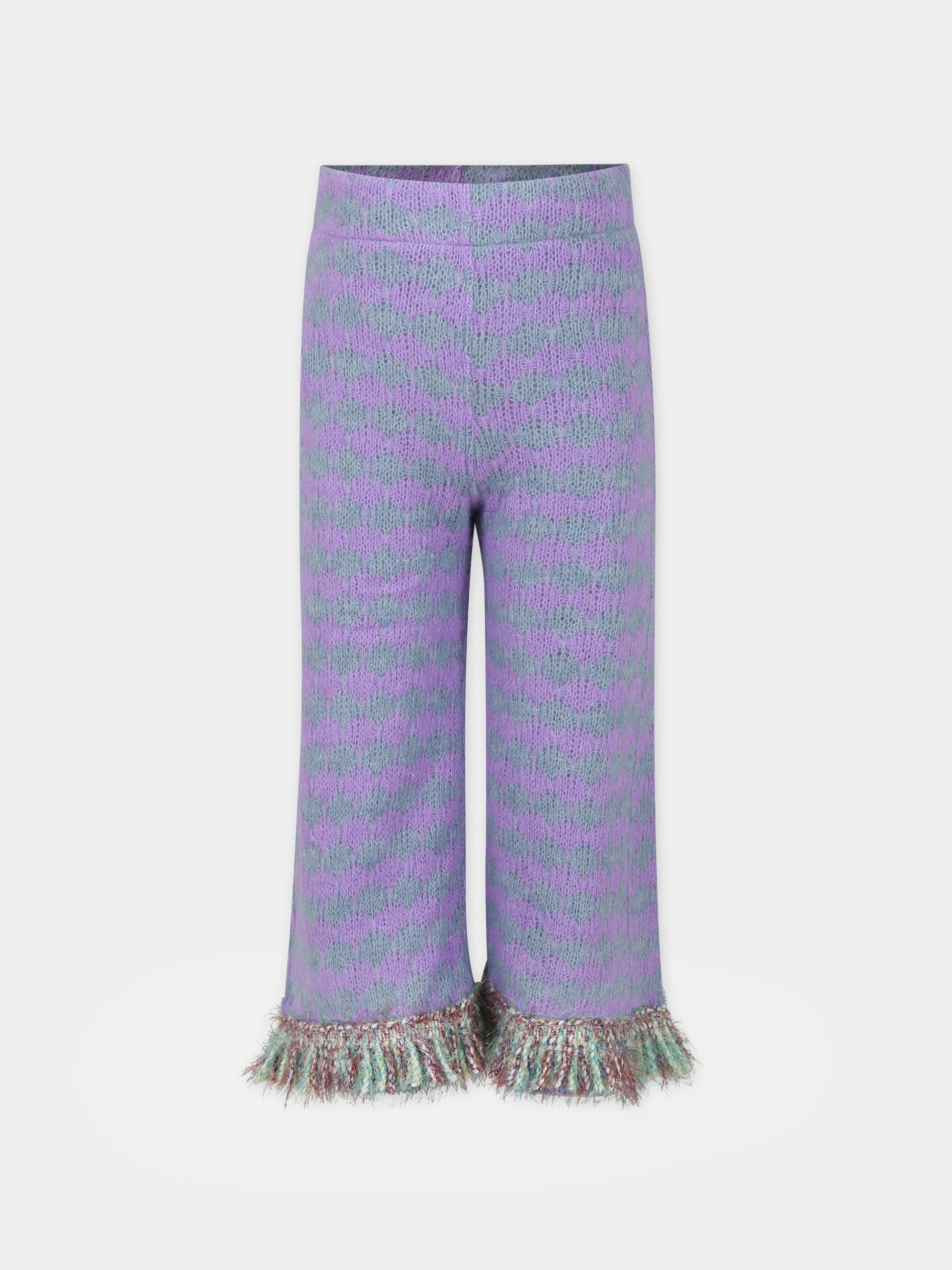 Pantaloni viola per bambina,Caffe' D'orzo,ZT6A00 Q0014 522GR