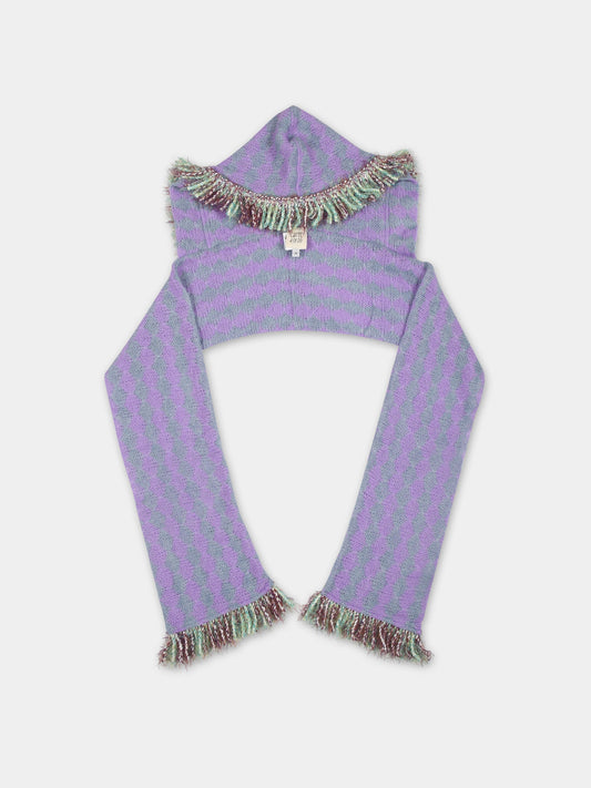 Berretto viola per bambina,Caffe' D'orzo,ZT0B27 Q0014 522