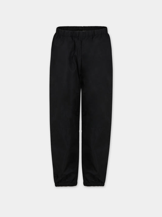 Pantaloni neri per bambina con logo,Douuod Kids,DT6P60 N0118 930