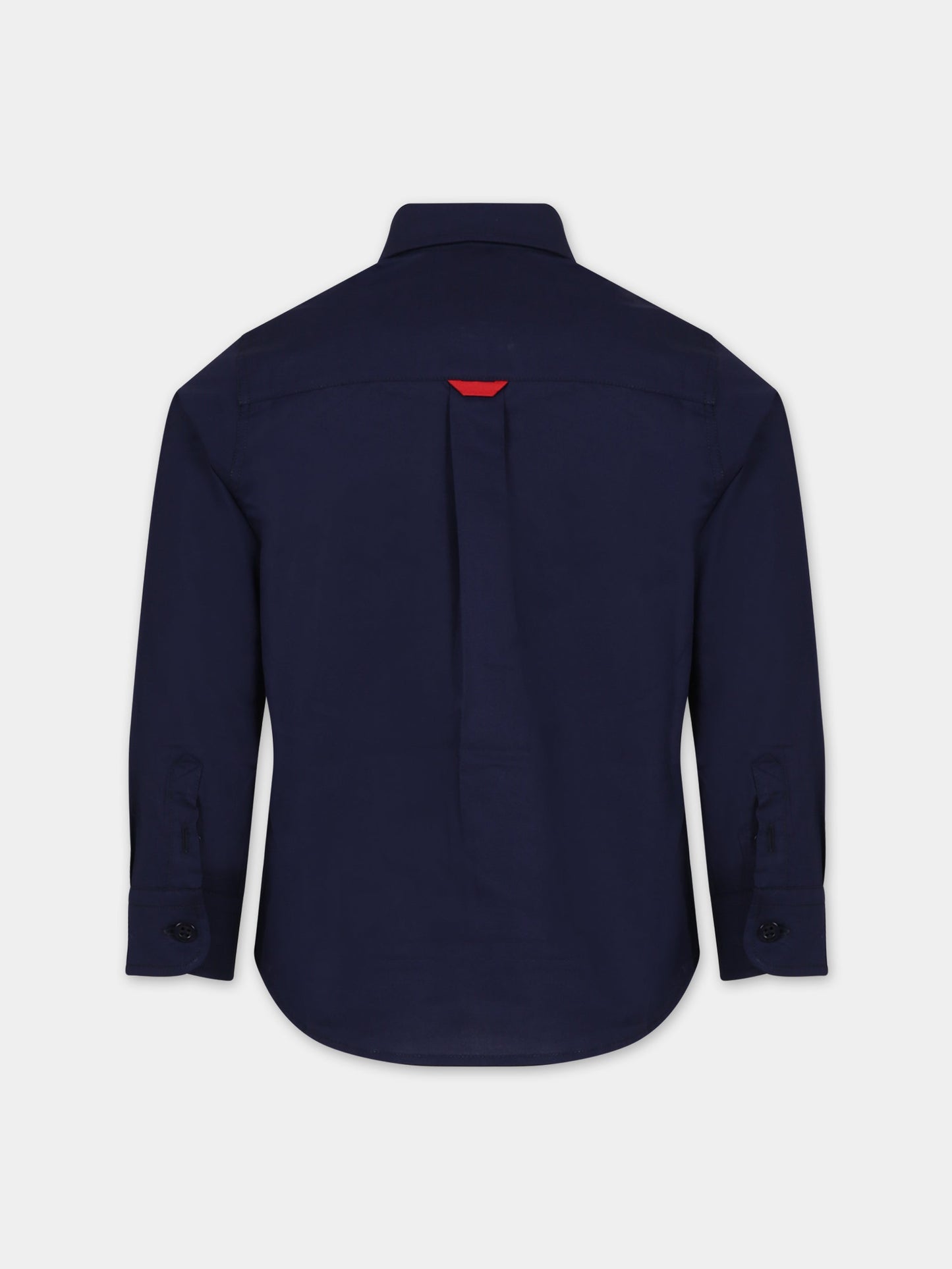 Camicia blu per bambino con logo,Fay Kids,FT5P30 P0343 667