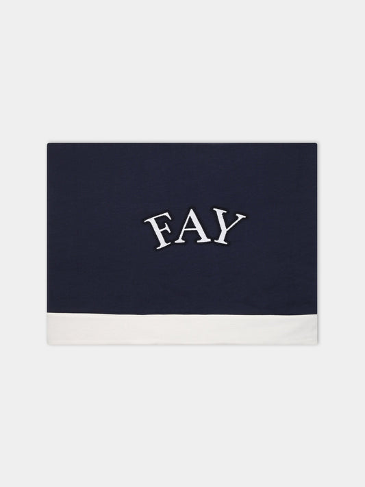 Coperta blu per neonato con logo,Fay Kids,FT0587 Z0761 667