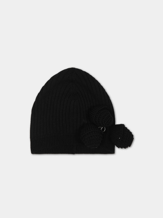 Cappello nero per bambina,Blumarine Baby,IF3180 22222