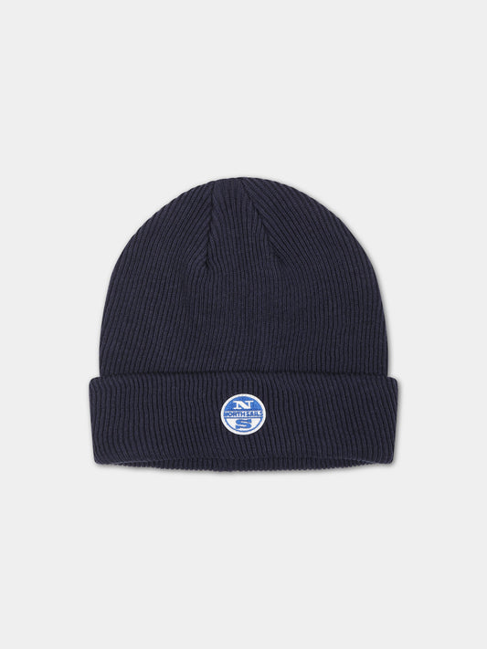 Berretto blu per bambino con logo,North Sails,727330 000 0802