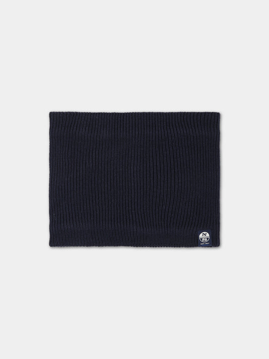 Scaldacollo blu per bambino con logo,North Sails,727332 000 0802