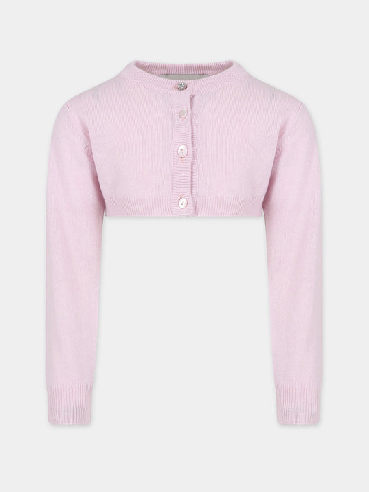Cardigan rosa per bambina,Simonetta,ST9A80 W0052 578
