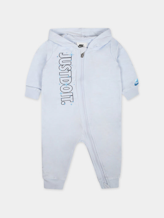 Tutina celeste per neonato con logo,Nike,56L404 U5M
