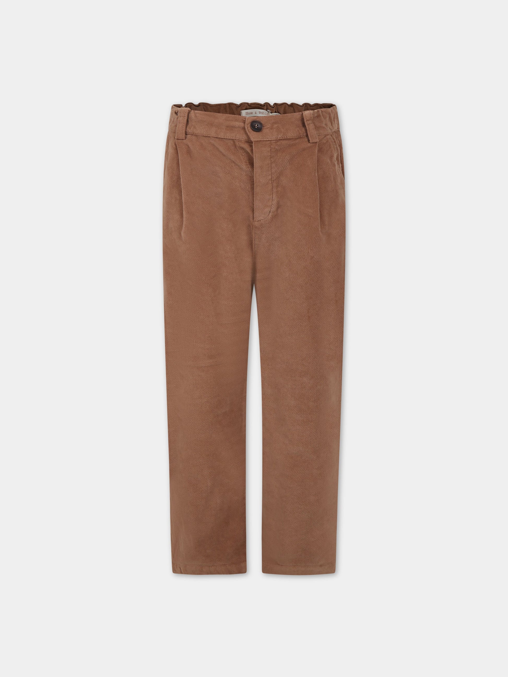 Pantaloni marrone per bambino,Zhoe & Tobiah,PJS18 159