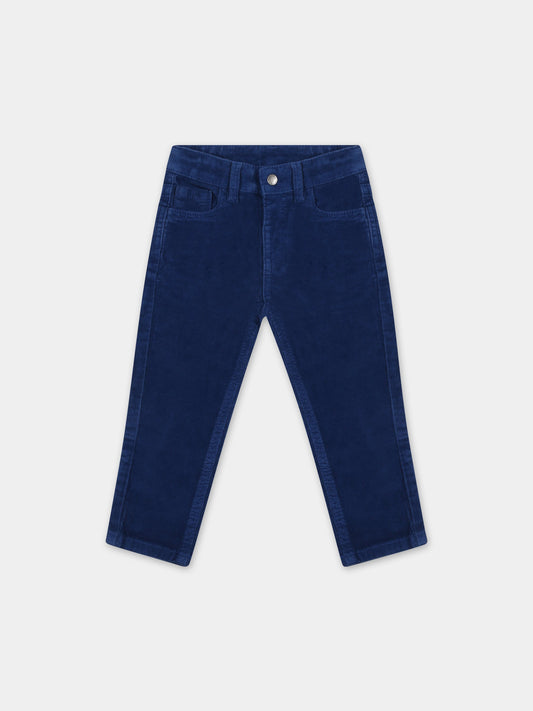 Pantaloni blu per neonato con logo,Mayoral,502 011