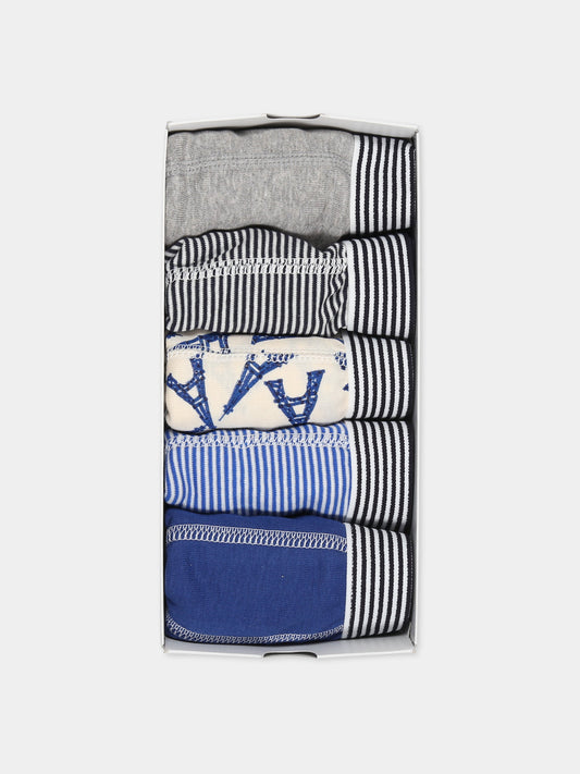 Set multicolor per bambino con stampa,Petit Bateau,A088Z 00
