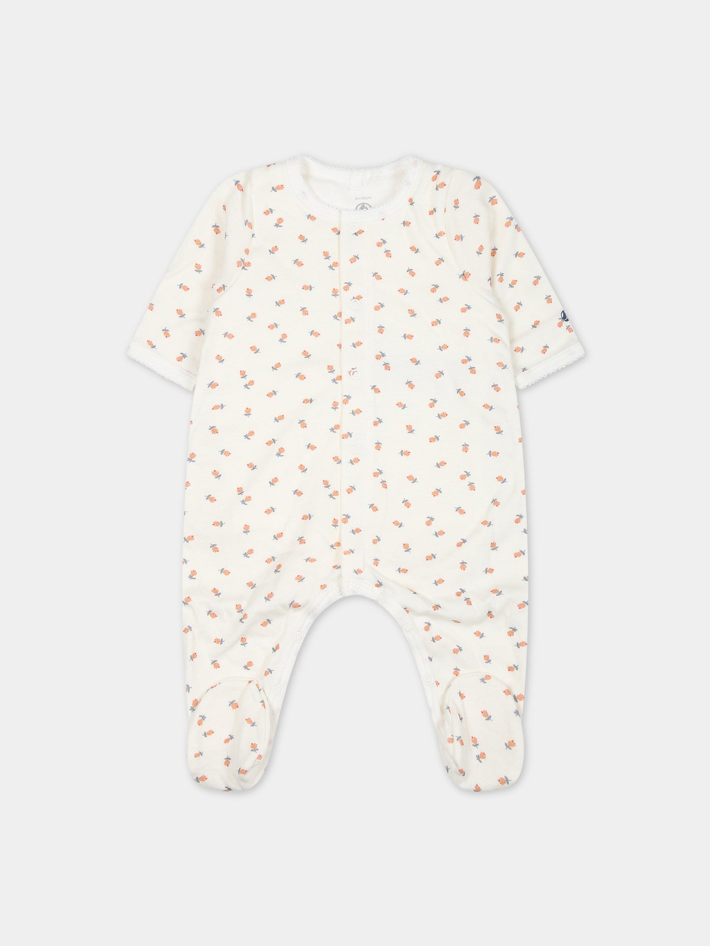 Tutina bianca per neonata,Petit Bateau,A087W 01