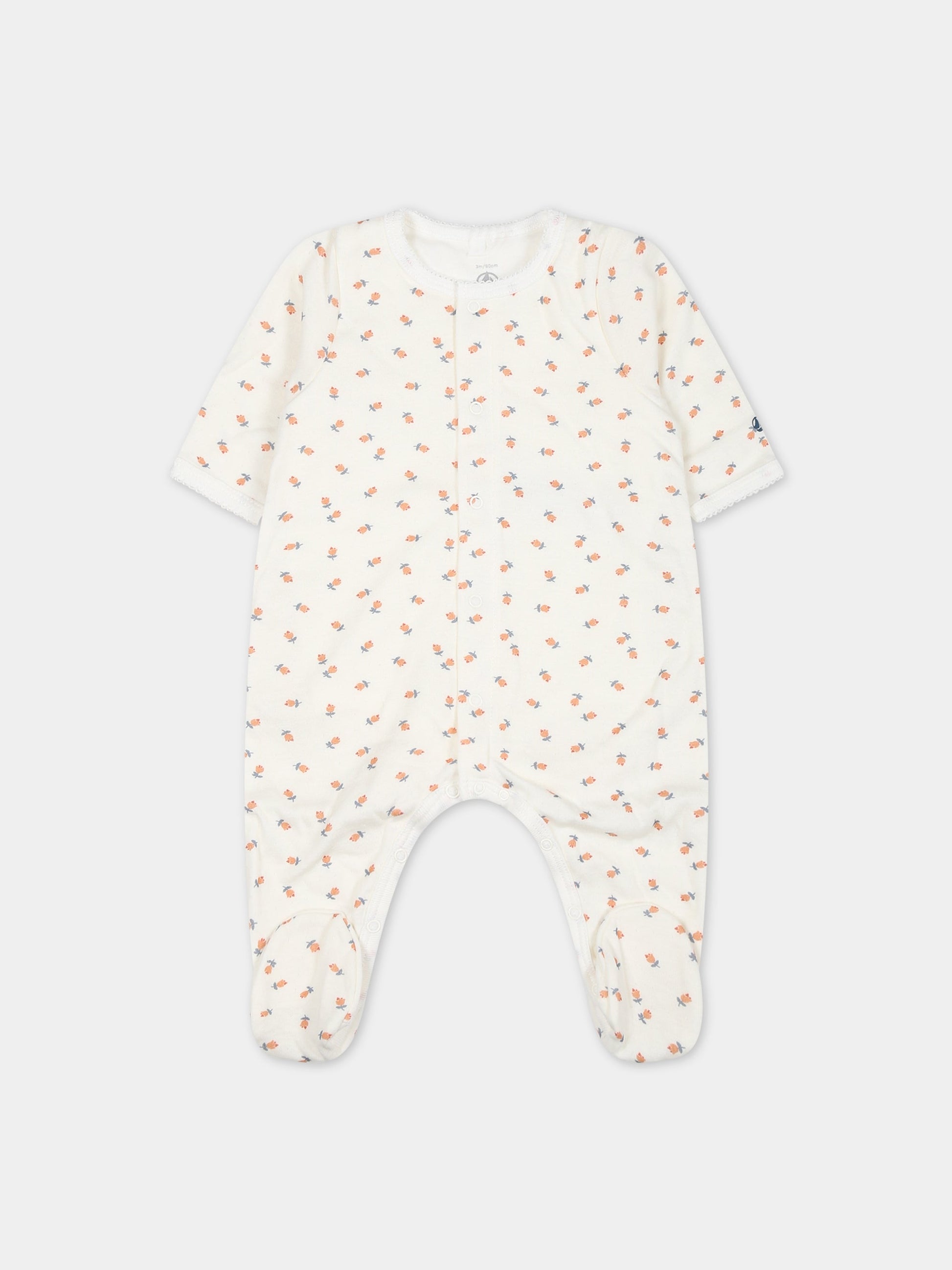 Tutina bianca per neonata,Petit Bateau,A087W 01
