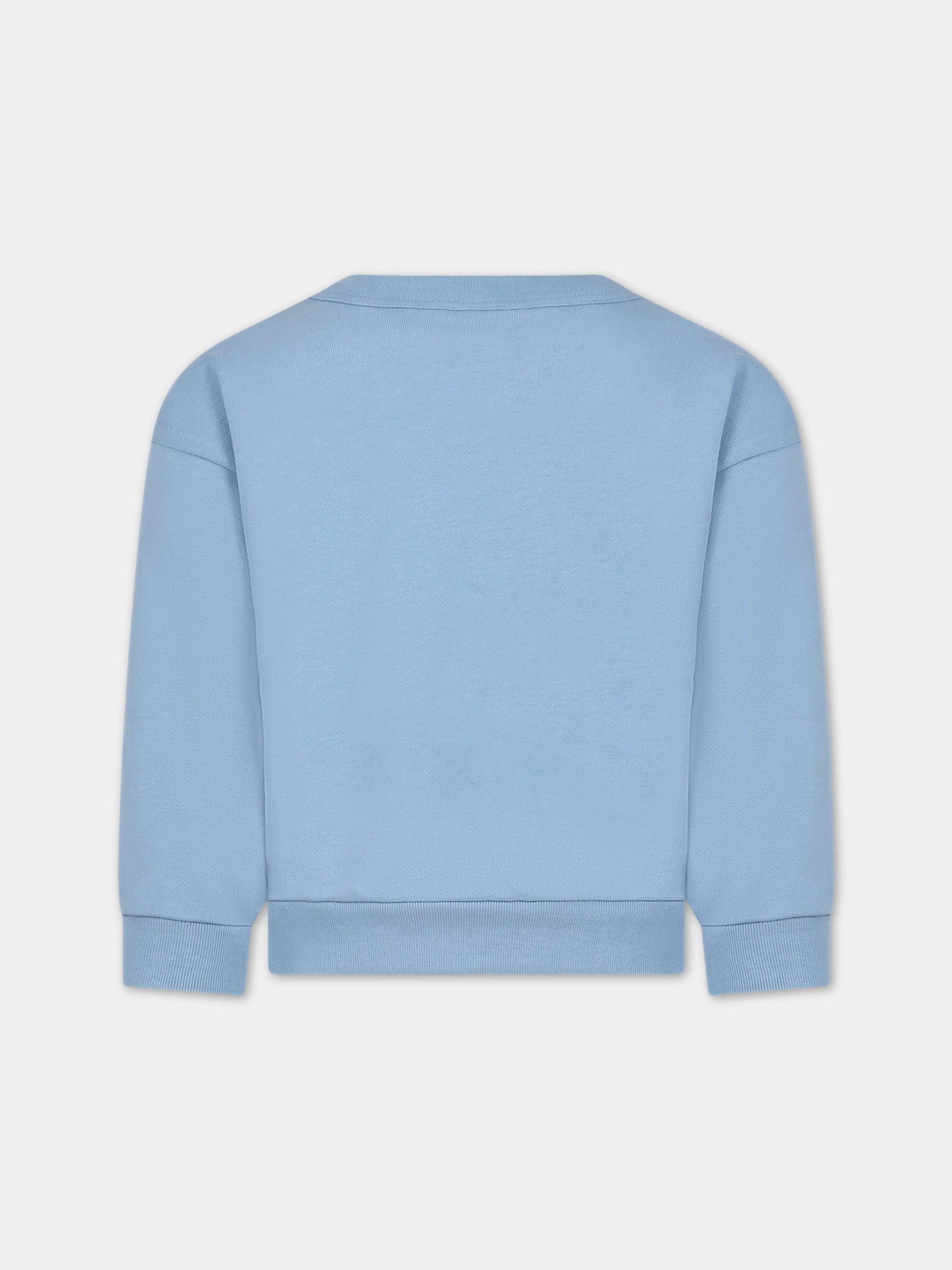 Felpa azzzura per bambino con logo,Petit Bateau,A0818 04