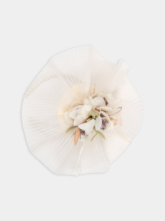 Cerchietto avorio per bambina con fiori,Eirene,FW2324H07