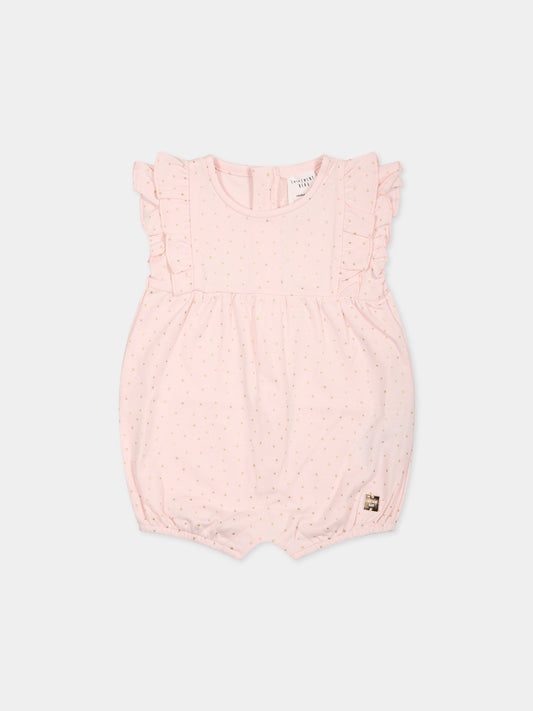 Pagliaccetto rosa per neonata con logo,Carrement Beau,Y94291 43B