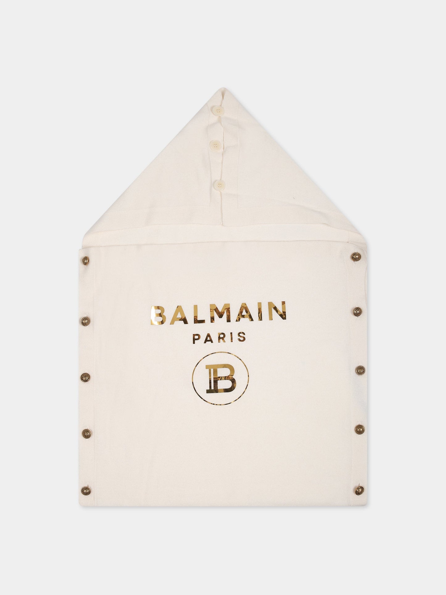 Sacco nanna per neonati con logo,Balmain Kids,6O0A30 OX800 100