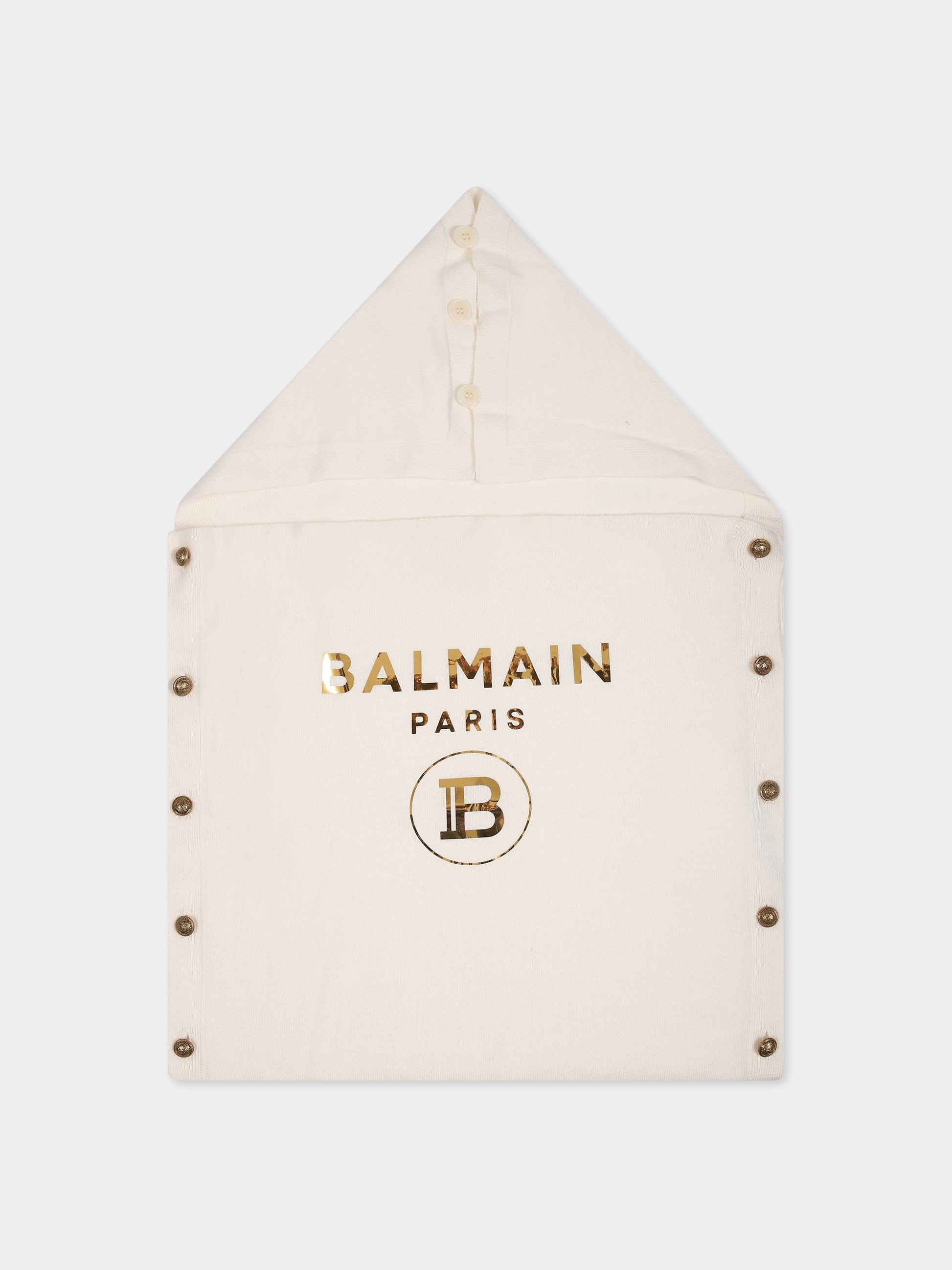 Sacco nanna per neonati con logo,Balmain Kids,6O0A30 OX800 100