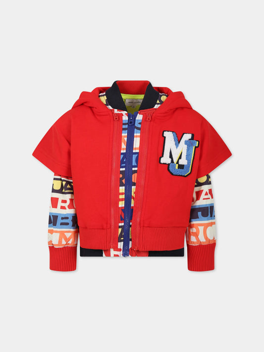 Giacca rossa per bambino con logo,Little Marc Jacobs,W26128 97E
