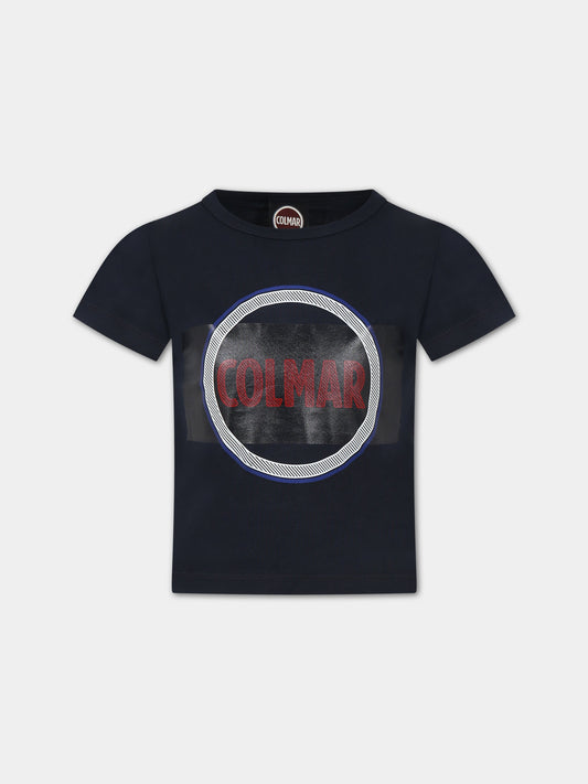 T-shirt blu per bambino con logo,Colmar Originals Kids,3549 6SH 68