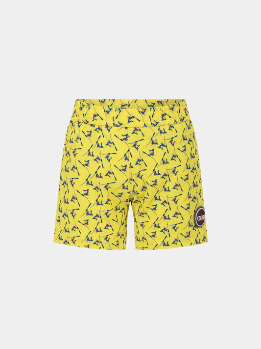 Boxer mare giallo per bambino con stampa e logo,Colmar Originals Kids,3742N 7WU 12