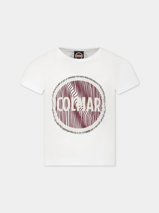 T-shirt bianca per bambini con logo,Colmar Originals Kids,3546 6SH 01