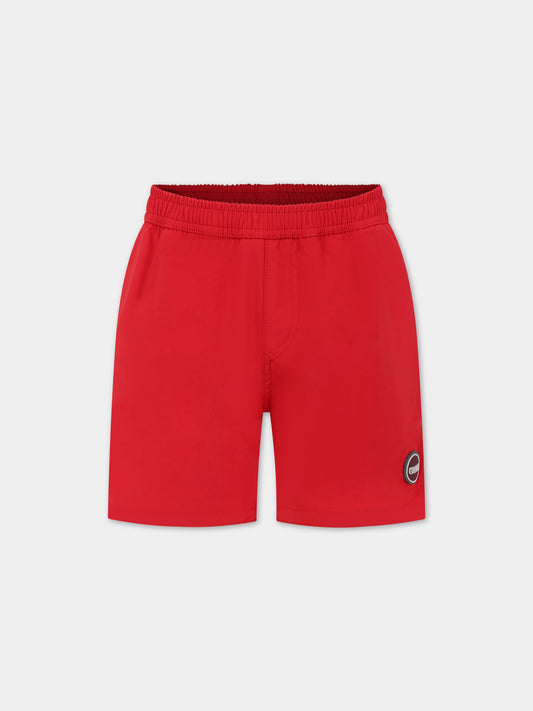Boxer mare rosso per bambino con logo,Colmar Originals Kids,3742 7WV 193