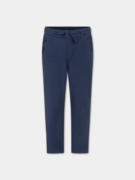 Pantaloni blu per bambino con logo,Dondup Kids,DMPA258 CE219 BD003 4005