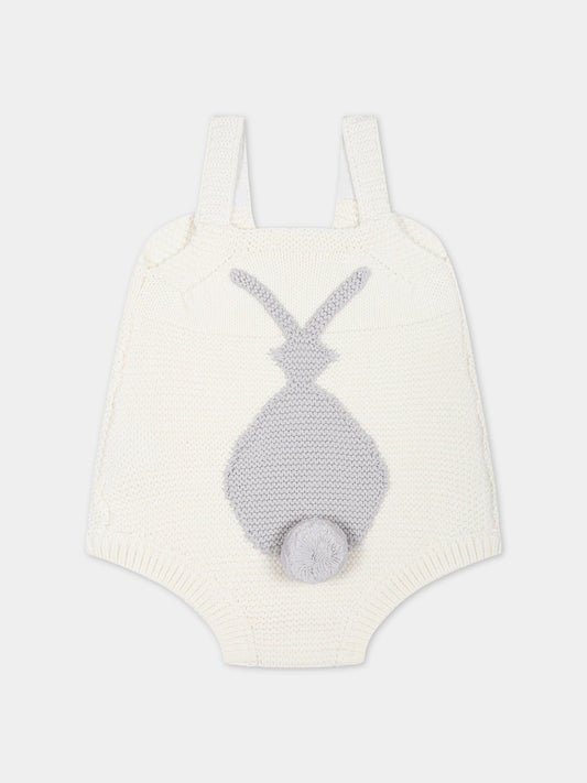 Body avorio per neonati con coniglio,Stella Mccartney Kids,8RA552 Z0783 101